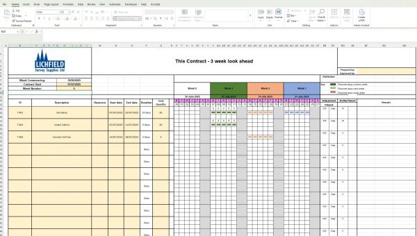 3 Week Look Ahead Programme - Image 2