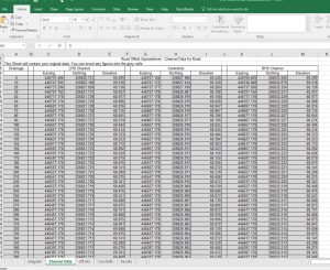 Excel Spreadsheet for calculation of Road Offsets