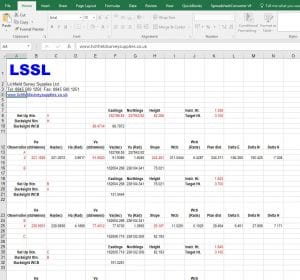 Survey Traverse Calculation Spreadsheet